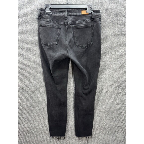 Judy Blue Slim Fit Jeans Womens 9/29 Black Distressed Raw Hem Stretch JB88137 - Picture 3 of 10